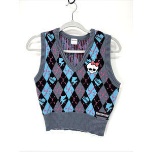 Monster High Sweater Vest Small Spirit Halloween Frankie Stein Inspired Goth